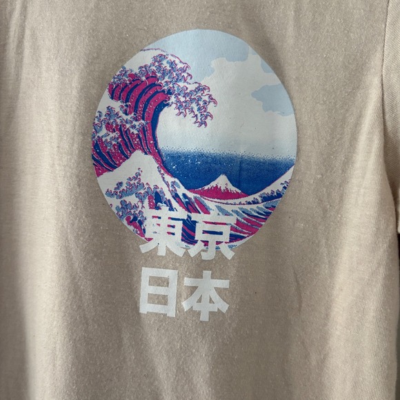Fresh Laundry Hokusai Great Wave Tokyo Japan Graphic Long Sleeve Shirt Mens Sm - Picture 8 of 8